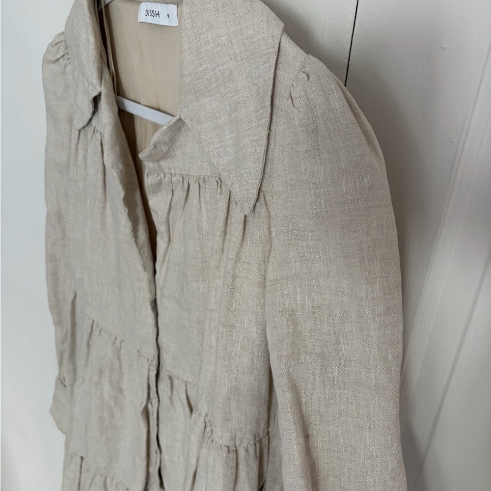 DISSH eloise natural linen mini dress - Picture 12 of 16